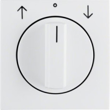 Hакладка поворотного вимикача для жалюзі, полярна білизна Berker S.1