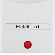 Hакладка карткового вимикача для гостиниц з оттиском і червоною лінзою, полярна білизна Berker S.1
