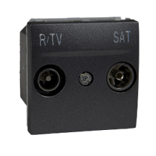 R-TV/SAT розетка індивідуальна, графіт Schneider Electric
