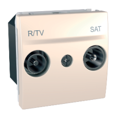 R-TV/SAT розетка індивідуальна, слонова кістка Schneider Electric