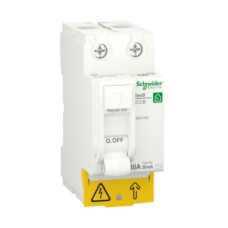  Диференційний вимикач навантаження ПЗВ (пристрій захистного відключення) Schneider Electric RESI9 40A, 30мA, 2P, тип АС (R9R51240)