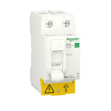  Диференційний вимикач навантаження ПЗВ (пристрій захистного відключення) Schneider Electric RESI9 40A, 30мA, 2P, тип А (R9R61240)