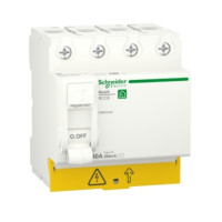  Диференційний вимикач навантаження ПЗВ (пристрій захистного відключення) Schneider Electric RESI9 40A, 300мA, 4P, тип АС (R9R54440)