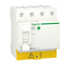  Диференційний вимикач навантаження ПЗВ (пристрій захистного відключення) Schneider Electric RESI9 40A, 30мA, 4P, тип АС (R9R51440)